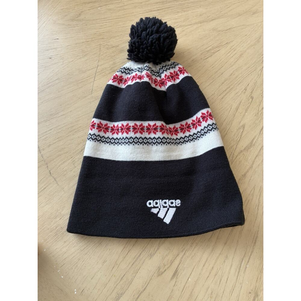 Adidas CHICAGO BULLS Beanie NBA NEW ERA KNIT POM Pom Nordic Ski Winter Hat Y2K - Picture 6 of 12
